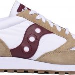 Saucony - Jazz Vintage Trainer - Tan / White / Wine