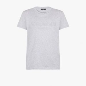 Balmain - Embossed Logo T-Shirt - Grey