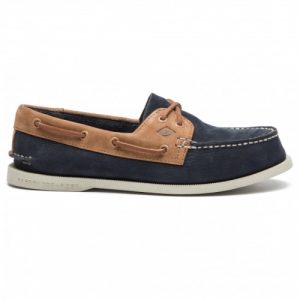 Sperry - AO 2 Eye Washable Boat Shoe - Navy / Tan