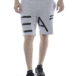 EA7 - Large Logo Cotton Shorts - Grey