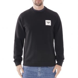 Emporio Armani - Stitched Square Logo Sweatshirt - Black