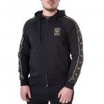 Emporio Armani - Tape Sleeve Zip Hoodie - Black / Gold