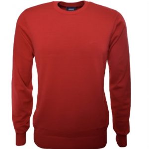 Emporio Armani - Knitted Crew Neck Sweater - Red