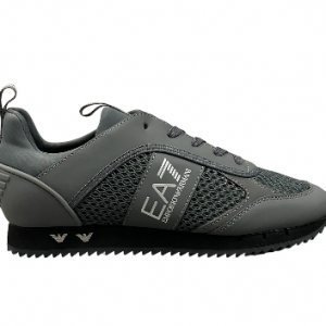 EA7 - Black & White Laces Trainer - Dark Grey / Black