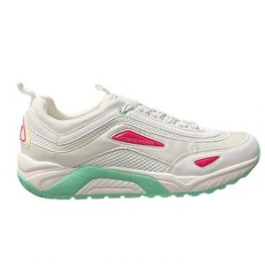 EA7 - Women's New Racer Sneaker - Optical White / Green