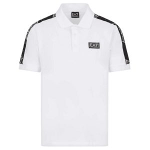 EA7 - Tape Sleeve Polo Shirt - White