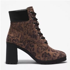Timberland - Allington Heeled 6 Inch Boot - Leopard Print