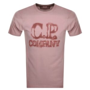 C.P. Company - Blurred Logo T Shirt - Pale Mauve