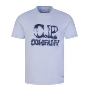 C.P. Company - Blurred Logo T Shirt - Cosmic Sky