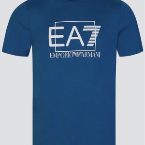 EA7 - Box Logo T Shirt - Blue
