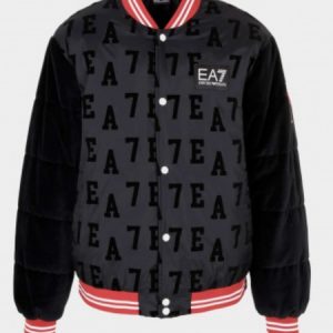 EA7  - Varsity Bomber Jacket - Black