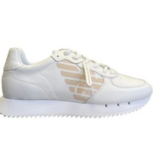 EA7 - Black & White Vintage Sneaker - White / Pink