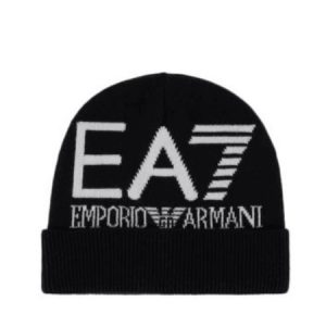 EA7 - Oversize Logo Beanie - Black