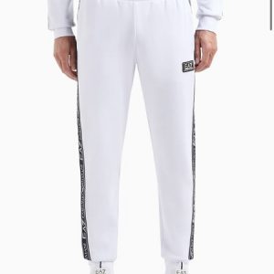 EA7 - Tape Logo Jogging Bottom - White