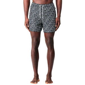 EA7 - All Over Print Swim Shorts - Black / White