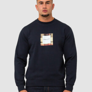 Marshall Artist - Carter Check Sweatshirt - Navy