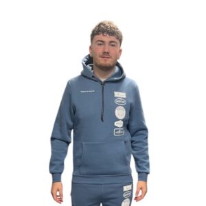 Mercier - Badge Logo Hooded Sweatshirt - College Blue