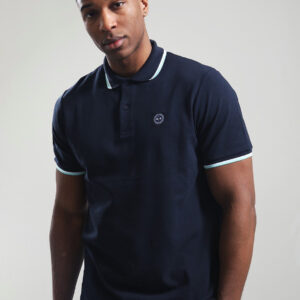 Marshall Artist - Siren Tipped Polo Shirt - Navy