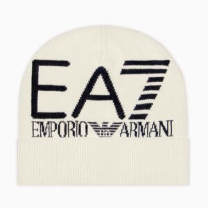 EA7 - Oversize Logo Beanie - Off White