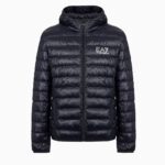 EA7 - Packable Hooded Down Jacket - Black / Silver