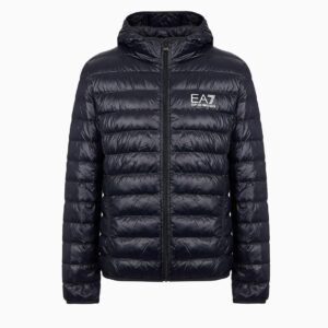 EA7 - Packable Hooded Down Jacket - Black / Silver