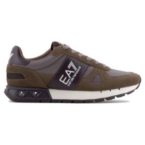 EA7 - Black & White Legacy Sneaker - Morello / Blackbean