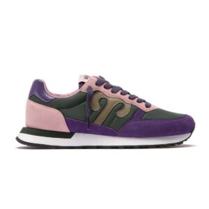 Wushu - Club 47 Sneaker - Hunter Green / Purple / Rose