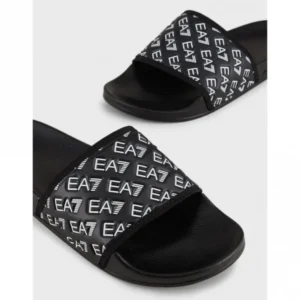 EA7 - All Over Print Slider - Black / White