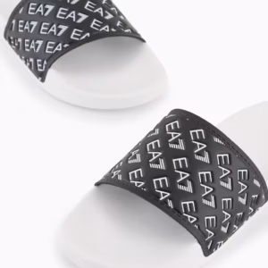 EA7 - All Over Print Slider - Black / White