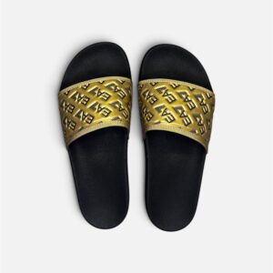 EA7 - All Over Print Slider - Black / Gold