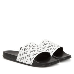 EA7 - All Over Print Slider - White / Black